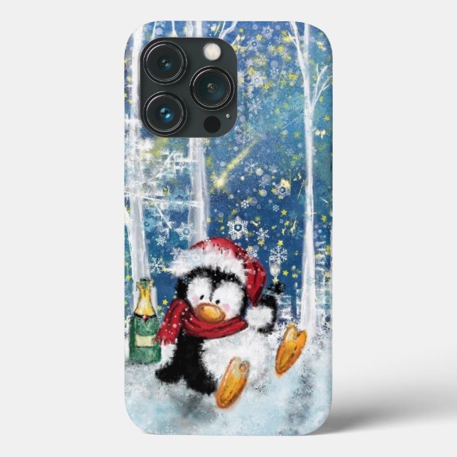 Cadeau coque iphone de Noël Bonne fête de pingouin (Verso)