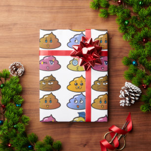 CADEAU COULEURS EN POOP PLANCHE FUNNY WRAPPER PAPIER