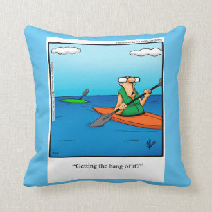 Cadeau Coussin de Humour de kayak