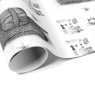 Cadeau Couture du fil de papier à envelopper brillant