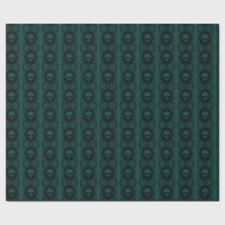 Cadeau Crâne noir Cameo damassé sur papier émérite envelo