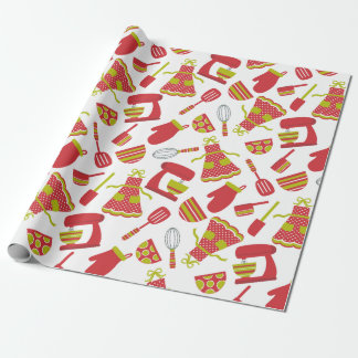 Cadeau Cuisine de Noël mignonne papier enveloppant Cuisin