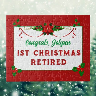 Cadeau customisé ! Puzzle de Noël de la retraite