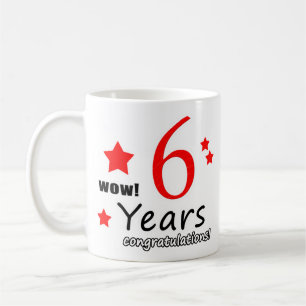 Cadeau d'anniversaire de 6 ans - Mug de café du 6e