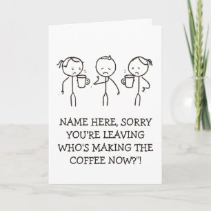 Cadeau d'au revoir au travail carte pour amateur d