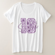 Cadeau de 16 ans Sweet 16 Violet Lavande Floral