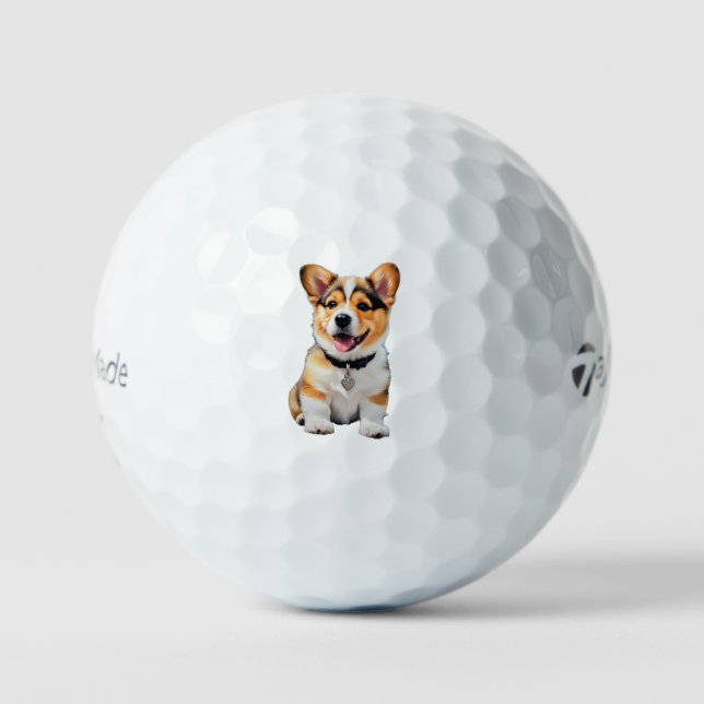 Cadeau de balles de golf pour amateurs de chiens C (Recto)