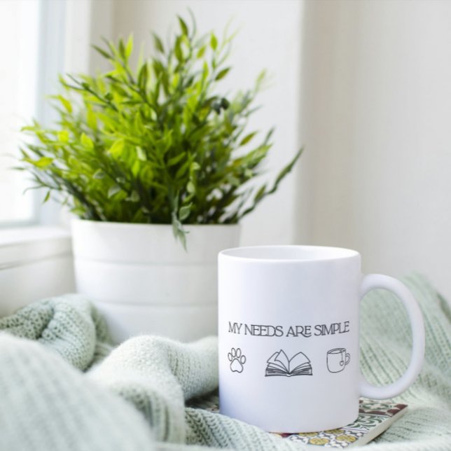 Cadeau de chat - Mes besoins sont simples Mug (Créateur téléchargé)