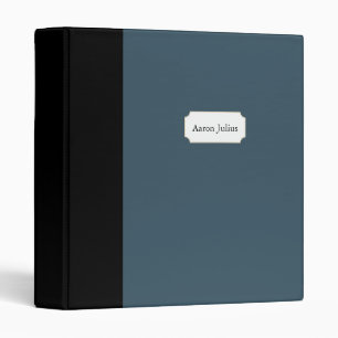 Cadeau de classeur organiseur bleu vintage personn