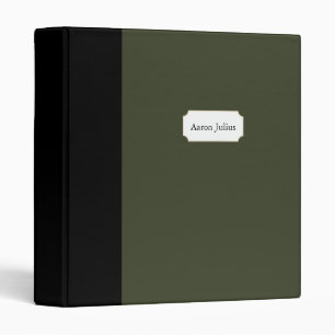 Cadeau de classeur vert classique personnalisé