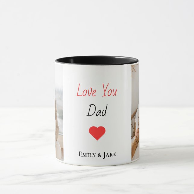 Cadeau de fête du Père Mug personnalisé avec des n (Centre)