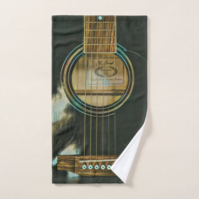 cadeau de guitare classique pour papa (Serviette à main)