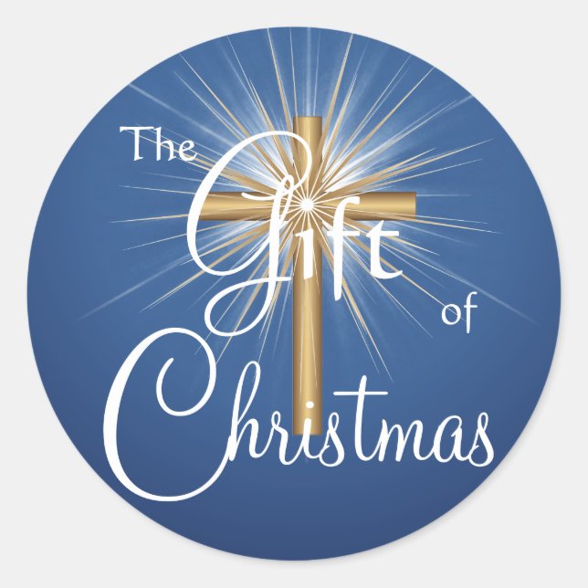 Cadeau de la Croix de Noël autocollants (Devant)