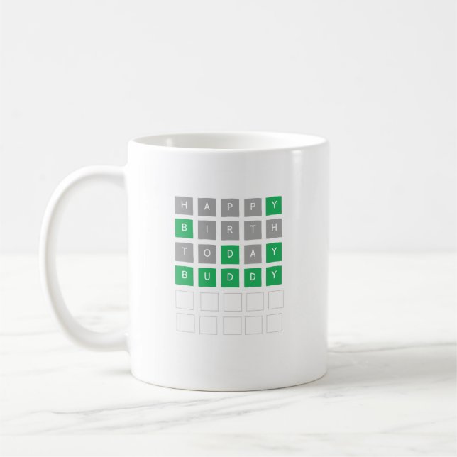 Cadeau de l'anniversaire Wordle Mug (Gauche)