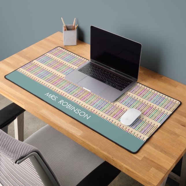 Cadeau de l'enseignant Aquarelle Motif personnalis (Bureau 2)