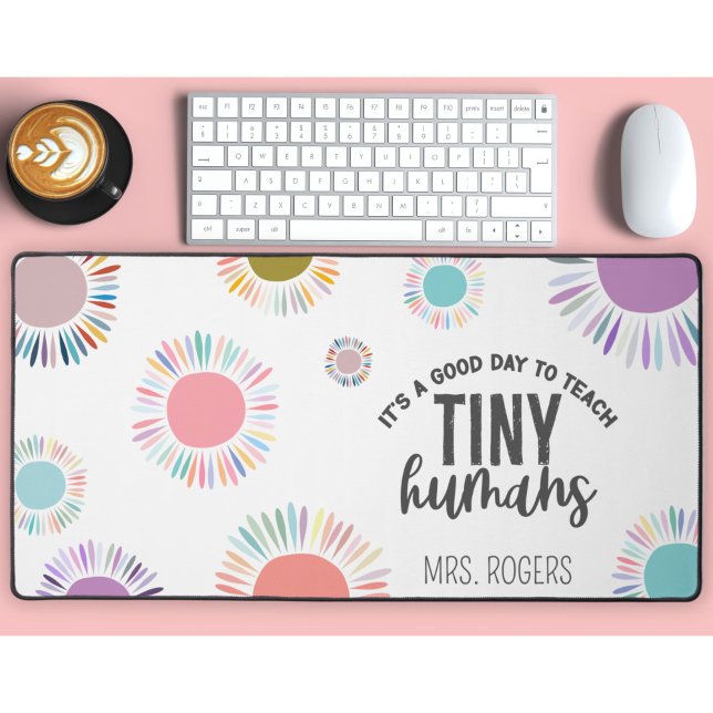 Cadeau de l'enseignant personnalisé Boho Sun Retou (Teacher Gift Custom Boho Sun Back To School Desk Desk Mat
)