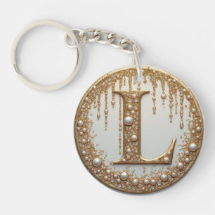 Cadeau de lettre ornée L monogramme doré