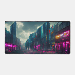 Cadeau de lumières néon de rue de ville Cyberpunk