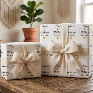 Cadeau de Mariage   Papier Cadeau Élégant et Perso