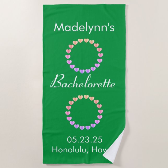 Cadeau de mariage personnalisé Serviette de plage  (Devant)