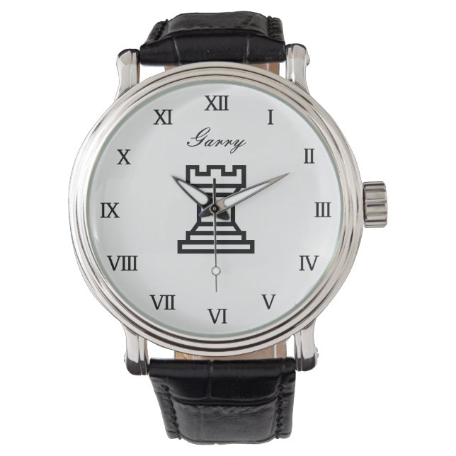 Cadeau de montre d'échecs personnalisé avec le sym (devant)