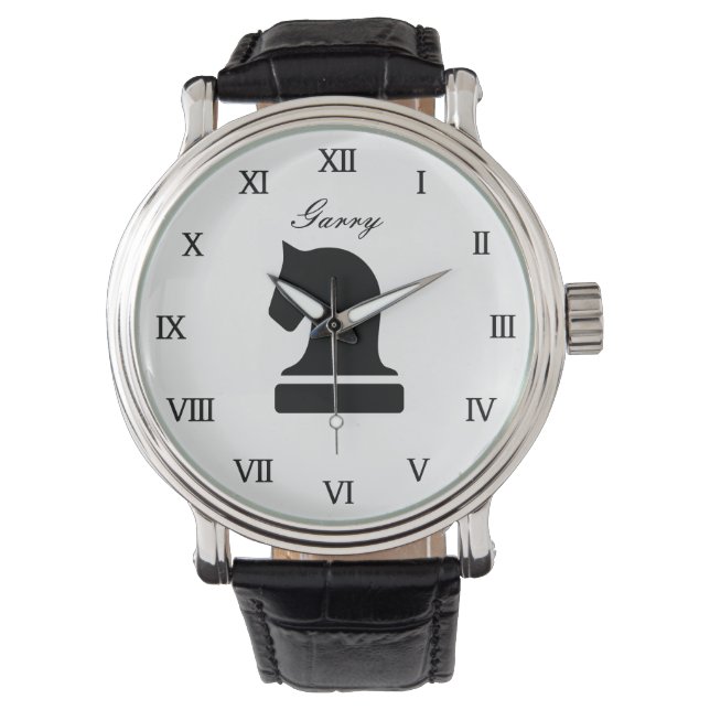 Cadeau de montre d'échecs personnalisé pour adulte (devant)