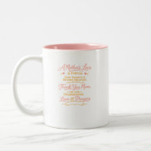 Cadeau de mug citation inspirante d'amour maternel