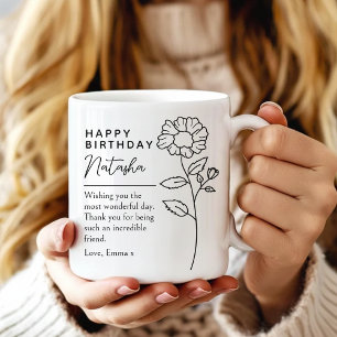 Cadeau de mug d'anniversaire personnalisé avec écr