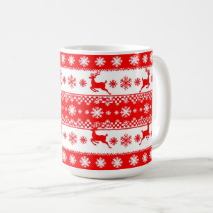Cadeau de mug de Noël flocon de neige de renne