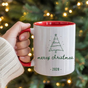 Cadeau de mug personnalisé Joyeux Noël pour elle o