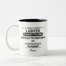 Cadeau de mug personnalisé pour avocat en remercie