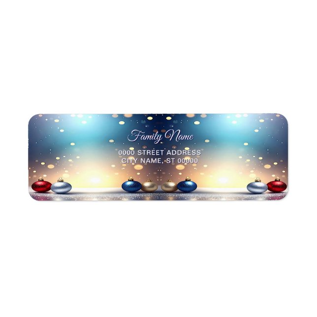 Cadeau de Noël Adresse de retour Label (Devant)