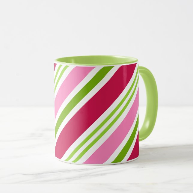 Cadeau de Noël Candy Stripes Café Mug (Devant droit)