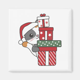 Cadeau de Noël Chat Animaux d'hiver Chats Magnet