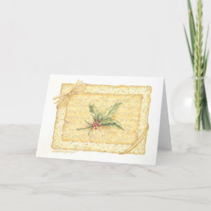 Cadeau de Noël Christian Enfermé Carte Holly