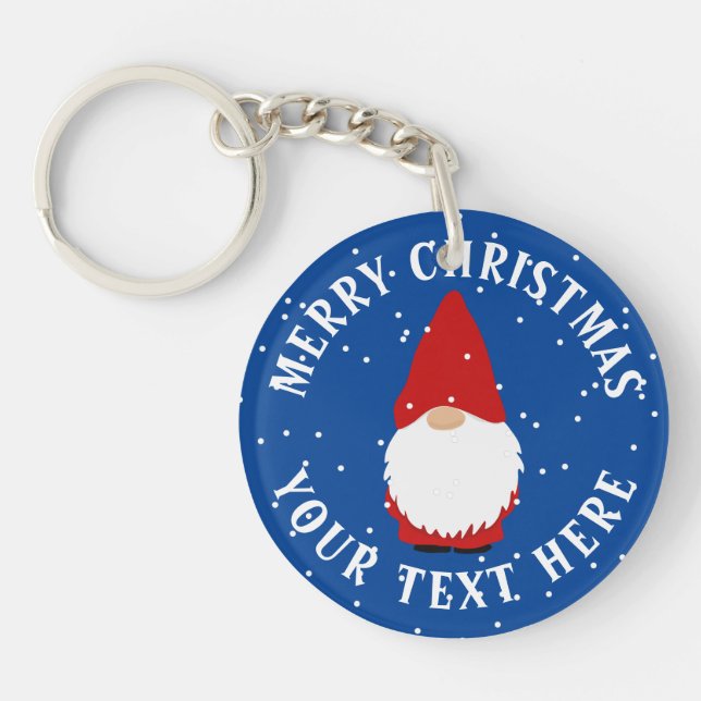 cadeau de Noël elf nain personnalisé porte - clé (Devant)