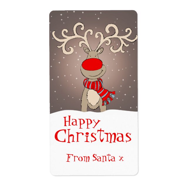 Cadeau de Noël étiquette gris (Devant)