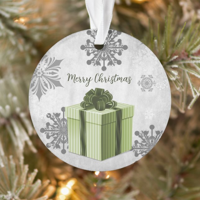 Cadeau de Noël Vert Ornement de vacances (Arbre)