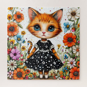 🐱🌸 Cadeau de Puzzle de Chat Floral Mignon ✨