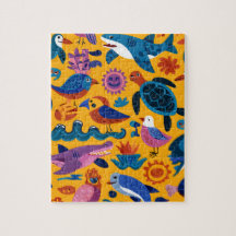 Cadeau de Puzzle de Motif d'Animaux d'Été Mignon