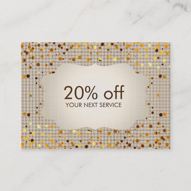 Cadeau de remise de bon de carte de bon d'or de (Devant)