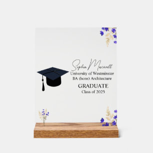 Cadeau de Remise des Diplômes Personnalisé, Plaque