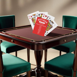 Cadeau de retraite de cartes de jeu classiques