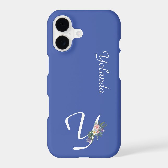Cadeau de retraite Lettre Y Monogramme Floral (Verso)