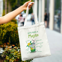 Cadeau de Sac fourre-tout de recettes Mojito amusa
