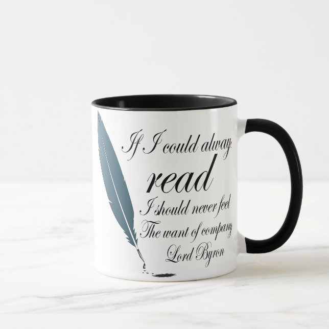 Cadeau de seigneur Byron Reading Quote Mug (Droite)