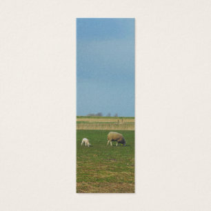 Cadeau de signet de photo de paysage de moutons et