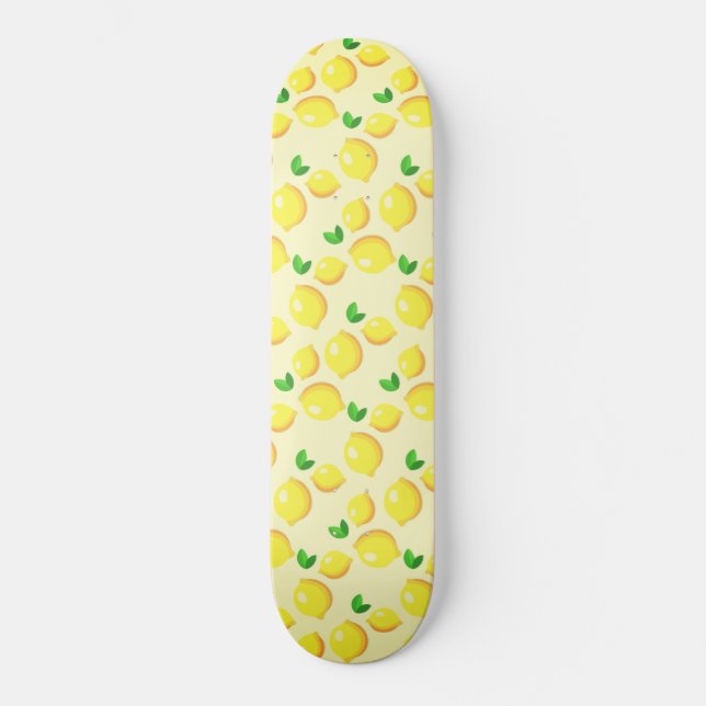 Cadeau de skateboard de citrons jaunes (Recto)