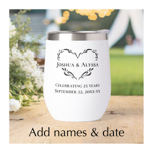 Cadeau de souvenir de jubilé de mariage avec texte