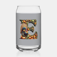 Cadeau de style Thanksgiving avec la lettre E 